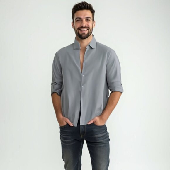 Denim & Flower Tops - DENIM &  FLOWER shirt L